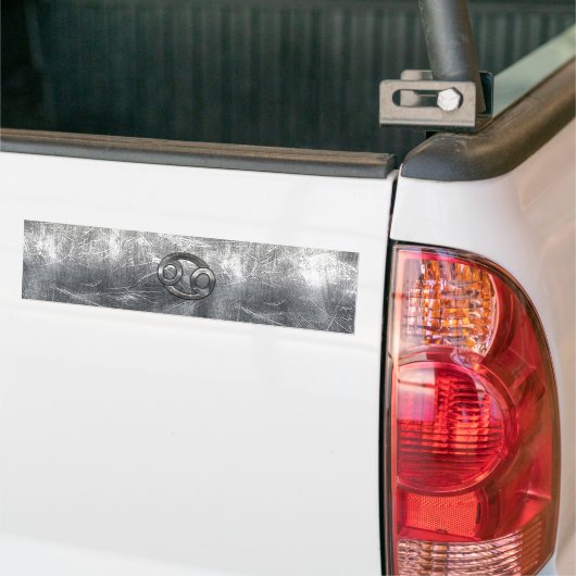 Kankerdiersymbool in gedempt decor bumpersticker (Op Truck)