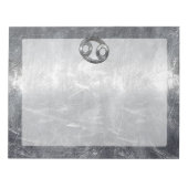 Kankerdiersymbool in gedempt decor notitieblok (Voorkant)