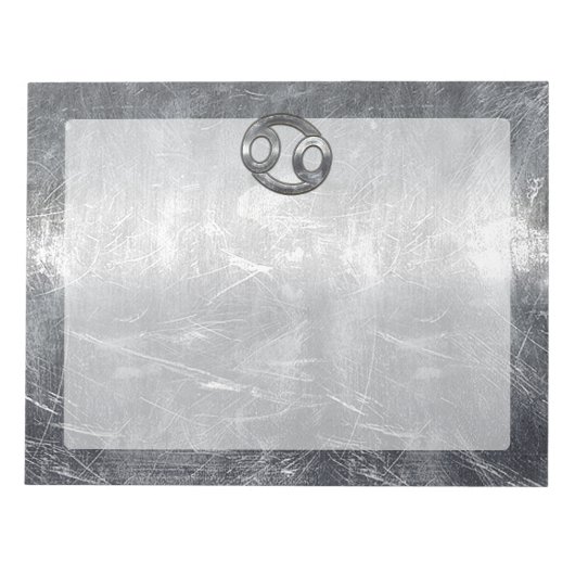 Kankerdiersymbool in gedempt decor notitieblok (Voorkant)