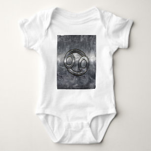 Kankerdiersymbool in gedempt decor romper