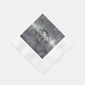 Kankerdiersymbool in gedempt decor servet (Hoek)