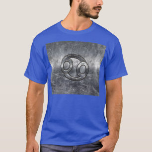 Kankerdiersymbool in gedempt decor t-shirt