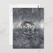 Kankerdiersymbool in industriële stijl briefkaart (Voorkant / Achterkant)