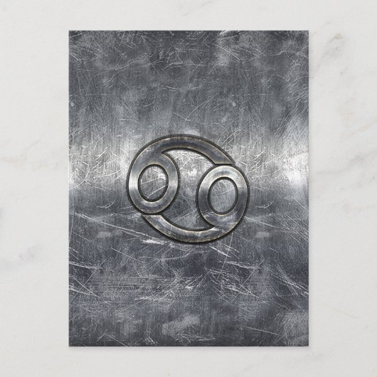 Kankerdiersymbool in industriële stijl briefkaart (Voorkant)