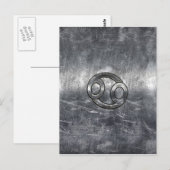 Kankerdiersymbool in industriële stijl briefkaart (Voorkant / Achterkant)