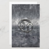 Kankerdiersymbool in industriële stijl briefpapier (Voorkant / Achterkant)