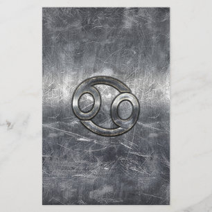 Kankerdiersymbool in industriële stijl briefpapier