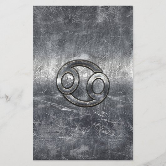 Kankerdiersymbool in industriële stijl briefpapier (Voorkant)