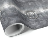 Kankerdiersymbool in industriële stijl cadeaupapier (Rol Hoek)