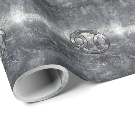 Kankerdiersymbool in industriële stijl cadeaupapier (Rol Hoek)