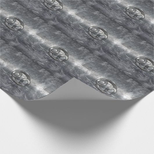 Kankerdiersymbool in industriële stijl cadeaupapier (Hoek)