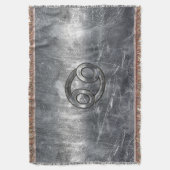 Kankerdiersymbool in industriële stijl deken (Voorkant Verticaal)