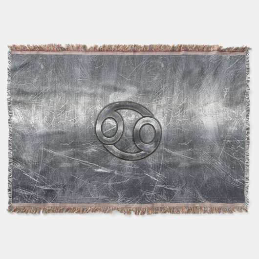 Kankerdiersymbool in industriële stijl deken (Voorkant)