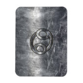 Kankerdiersymbool in industriële stijl magneet (Verticaal)