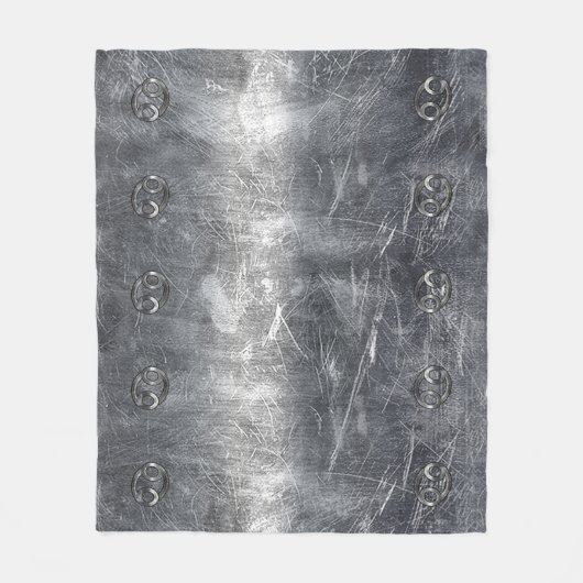 Kankerdiersymbool Industriële stijl Fleece Deken (Voorkant)
