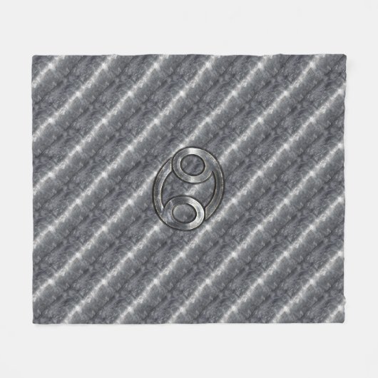 Kankerdiersymbool Industriële stijl Fleece Deken (Voorkant (Horizontaal))