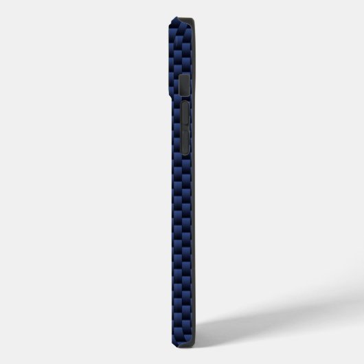 Kankerdiersymbool Navy Blue Carbon Fiber Case-Mate iPhone Case (Achterkant / Links)