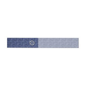 Kankerdiersymbool Navy Blue Digital Camouflage Adreslabel Wikkel (Individueel)