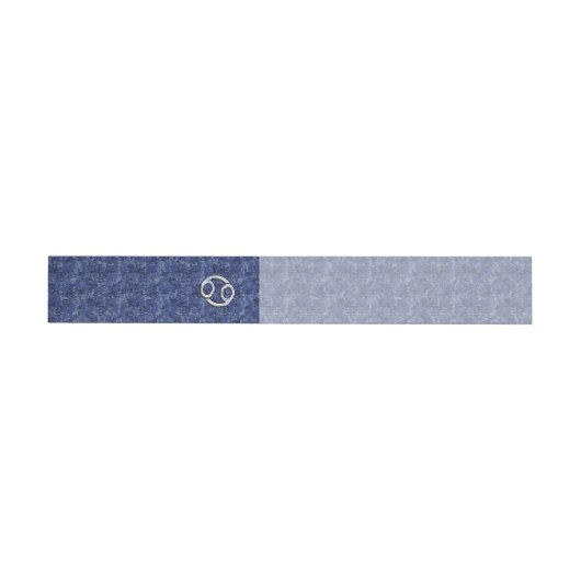 Kankerdiersymbool Navy Blue Digital Camouflage Adreslabel Wikkel (Individueel)