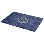 Kankerdiersymbool Navy Blue Digital Camouflage Snijplank (Hoek)