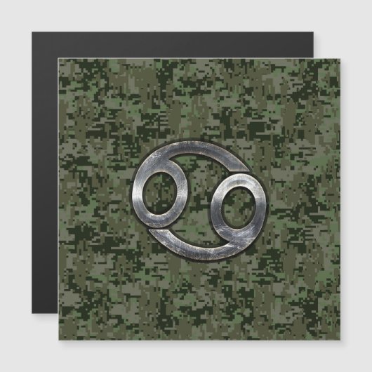 Kankerdiersymbool op groene digitale camo (Voorkant / Achterkant)