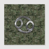 Kankerdiersymbool op groene digitale camo (Voorkant)