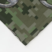 Kankerdiersymbool op groene digitale camo fleece deken (Hoek)