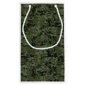 Kankerdiersymbool op groene digitale camo klein cadeauzakje (Achterkant)