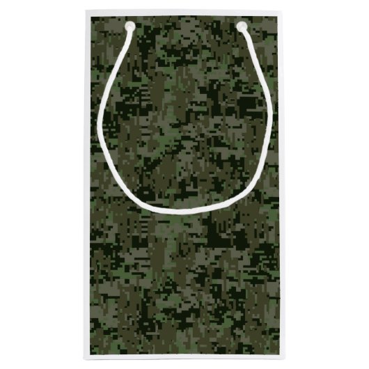 Kankerdiersymbool op groene digitale camo klein cadeauzakje (Achterkant)