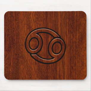 Kankerdiersymbool op Mahogany Style Decor Muismat