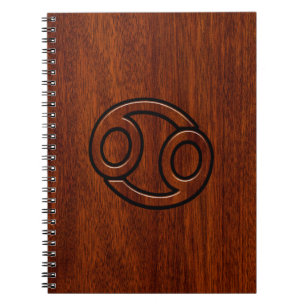 Kankerdiersymbool op Mahogany Style Decor Notitieboek