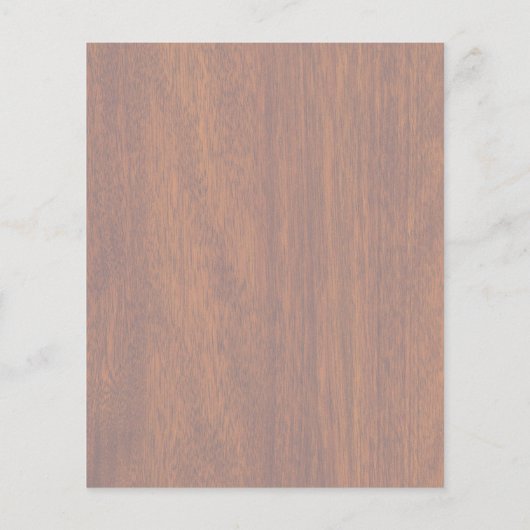 Kankerdiersymbool op Mahogany Wood Style Flyer (Achterkant)