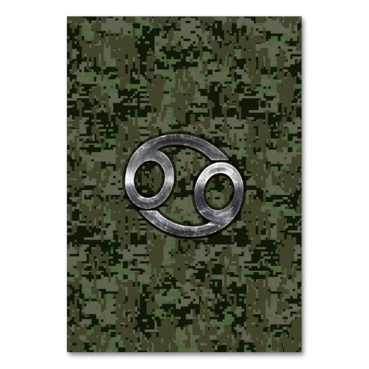 Kankerdiersymbool op Woodland Digital Camo Kaart (Voorkant)