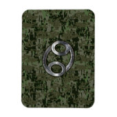 Kankerdiersymbool op Woodland Digital Camo Magneet (Verticaal)