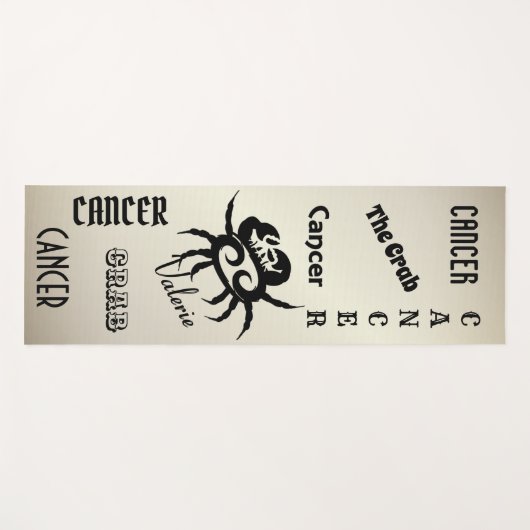 Kankerdiersymbool Persoonlijk Antiek goud Yogamat (Voorkant (horizontaal))