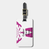 Kankerdroog Roze lint aanpassen Product Bagagelabel (Voorkant verticaal)