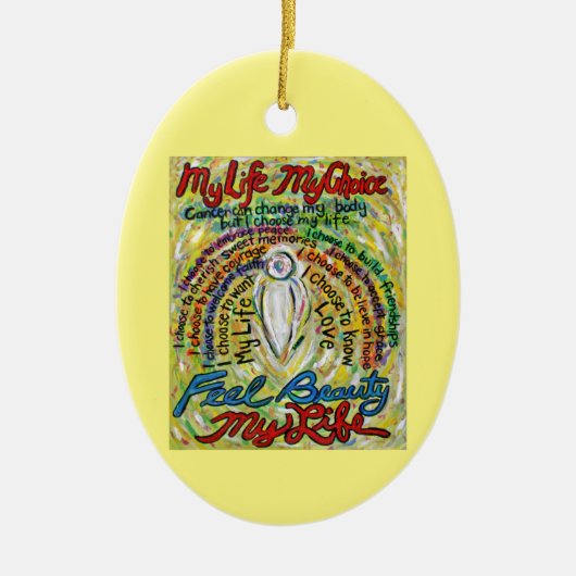 Kankergedicht White Angel Art Custom Gift Ornament (Voorkant)