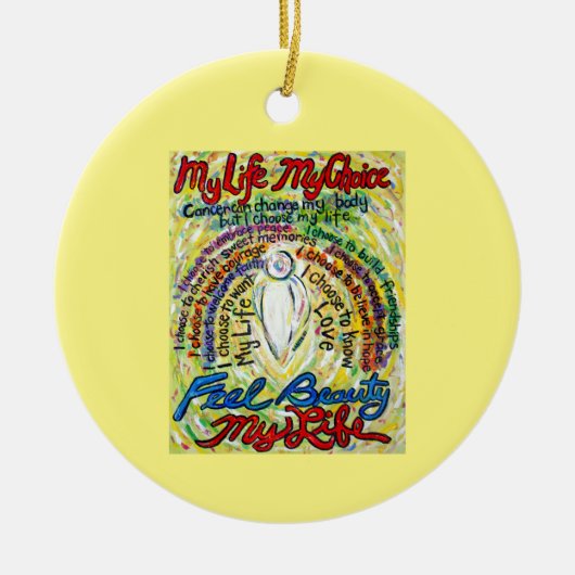 Kankergedicht White Angel Art Custom Gift Ornament (Voorkant)