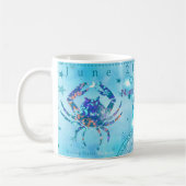  kankergezwel Aangepersonaliseerd teken Blauw Koffiemok (Links)