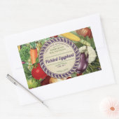 Kankergroente, gepersonaliseerd uit de keuken van  rechthoekige sticker (Envelop)