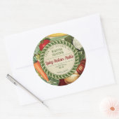 Kankergroente, gepersonaliseerd uit de keuken van  ronde sticker (Envelop)