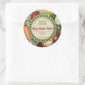 Kankergroente, gepersonaliseerd uit de keuken van  ronde sticker (Tas)