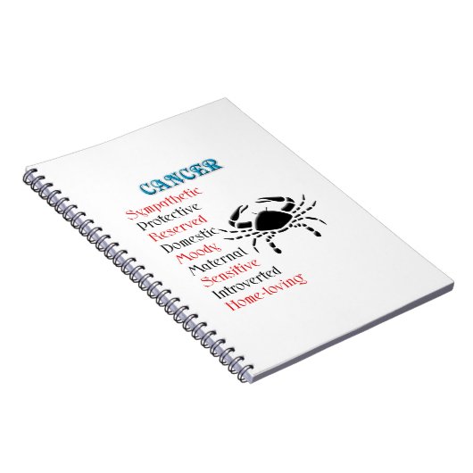 Kankerhoroscoop sterrenbeeld notitieboek (Rechterzijde)