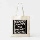 Kankerkanker Chemotherapie Warrior Survivor Chemo Tote Bag (Achterkant)