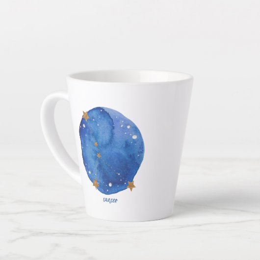 Kankerkanker Waterverf Night Sky Constellation Zod Latte Mok (Linkerhoek)