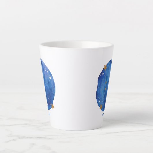 Kankerkanker Waterverf Night Sky Constellation Zod Latte Mok (Voorkant)