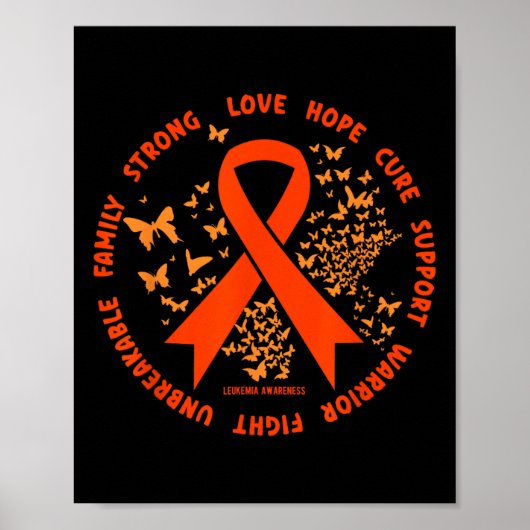 Kankerkleding - Bewustzijn tegen leukemie Poster (Voorkant)