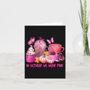 Kankerkopje koffie In oktober Draag we roze pompoe Kaart