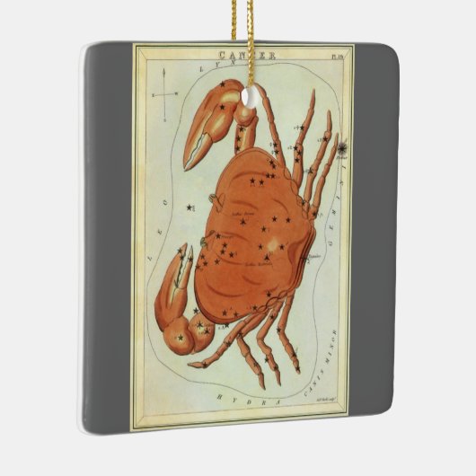 Kankerkrab  Constellatie, Urania's Mirror Keramisch Ornament (Rechts)