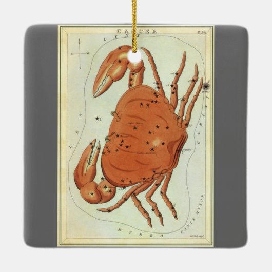 Kankerkrab  Constellatie, Urania's Mirror Keramisch Ornament (Achterkant)
